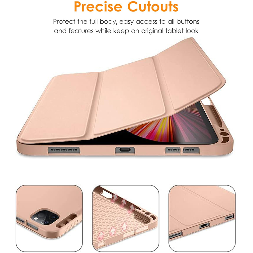 Best iPad Air 11" 2024 Case-Trifold Stand Smart Cover Built-in Pencil Holder, Auto Sleep/Wake